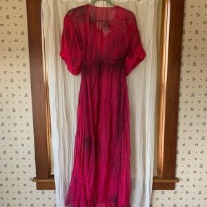 MASSIMO DUTTI long  Airy Dress With Gathered Detail
